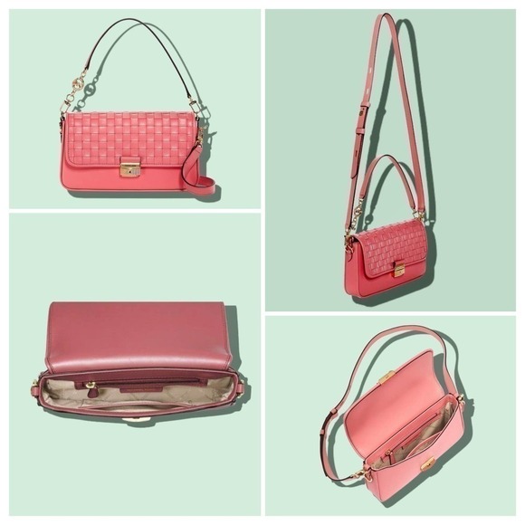 MICHAEL Michael Kors Small Bradshaw Woven Leather Shoulder Bag NWT - Picture 10 of 13